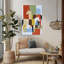 «Geometric Abstract Horses», impression d'art abstrait cheval coloré contemporain-129967572