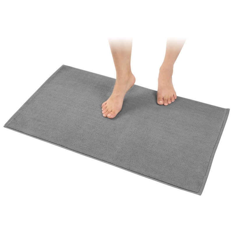 Tapis pour salle de bain 100% coton Chemung, Gris Rockridge, L 20 po x L 34 po