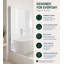 600mm W x 1400mm H Hinged Frameless Tub Door with Clear Glass