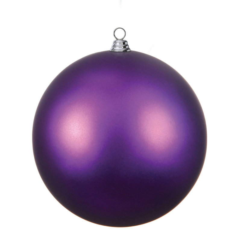 Ornement boule des Fêtes, Prune, H 15,75 po x l 15,75 po x P 15,75 po