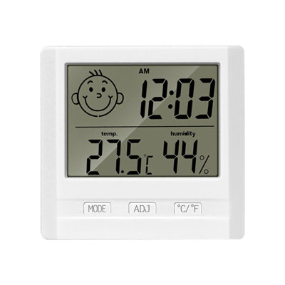Digital Mechanical Tabletop Clock in White