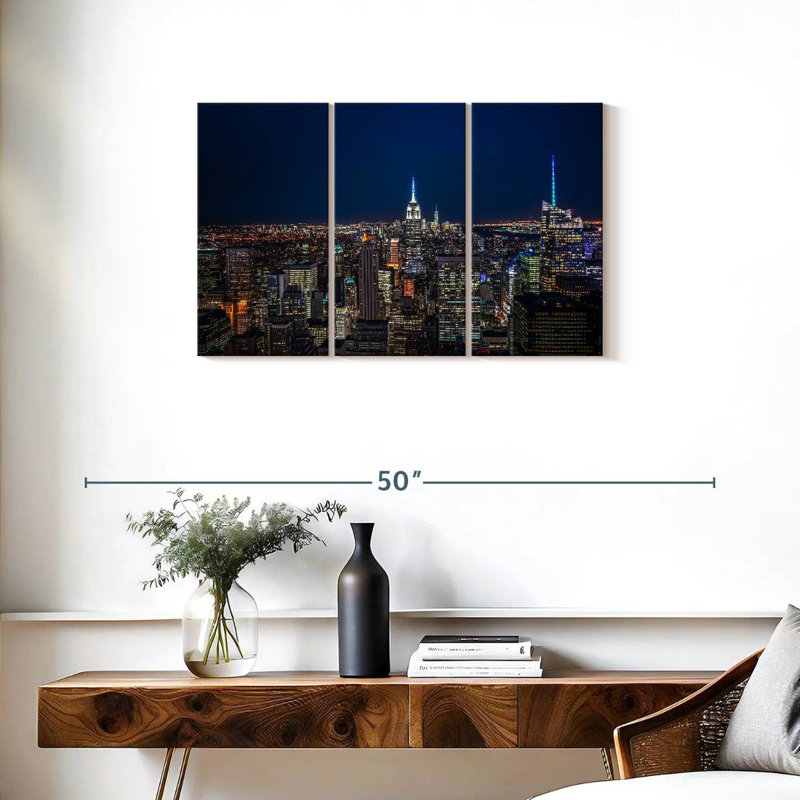 Horizon nocturne de Sirci, New York, H 20 po x l 33 po