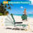 3 In 1 Tanning Chair With Face Hole, 350 Lbs Capacity, Portable Folding Beach Lounge With Cup Holder & Headrest-128331350