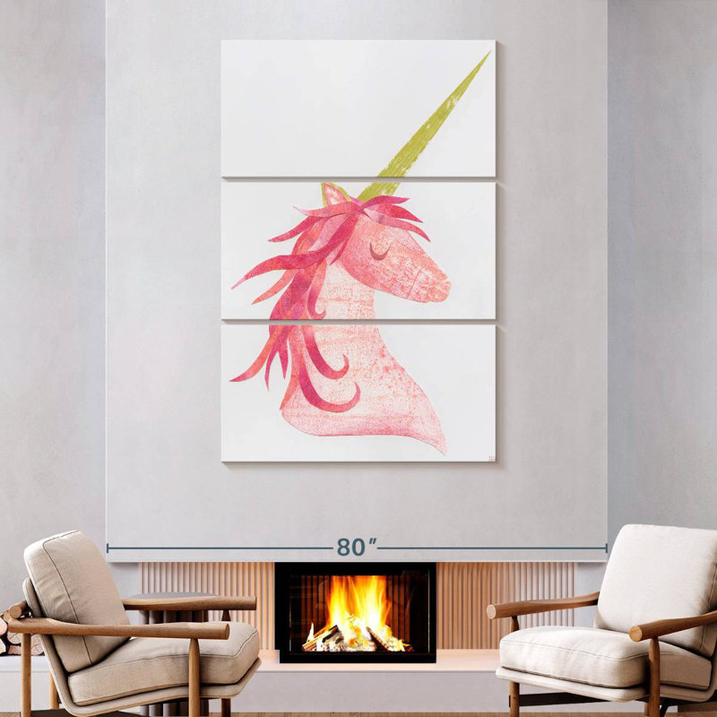 Ashelle licorne magique I, H 74 po x l 48 po