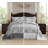 5-Piece Oversized Jacquard Matelasse Floral Damask Bedspread Set Textured Dot Scalled Edge Border-116270519-116270517