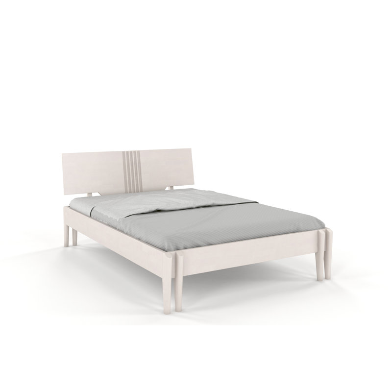 Solid Wood Bed, White, Super King (6')