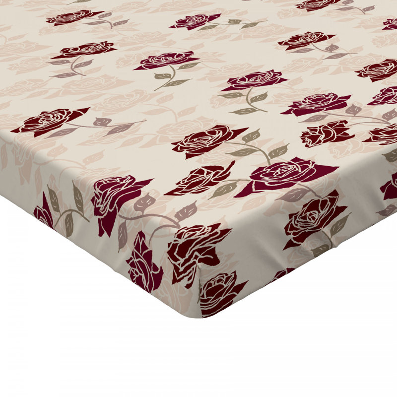 Microfiber Floral Fitted Sheet, Queen Fitted Sheet