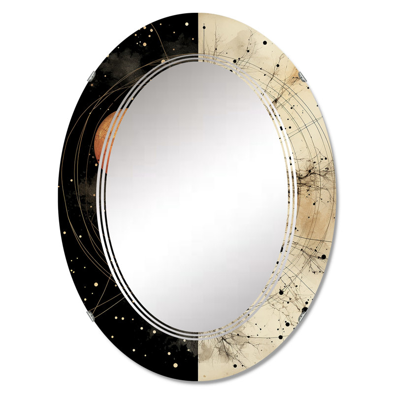 Blazon - Miroir mural moderne ovale, 30 po x 20 po