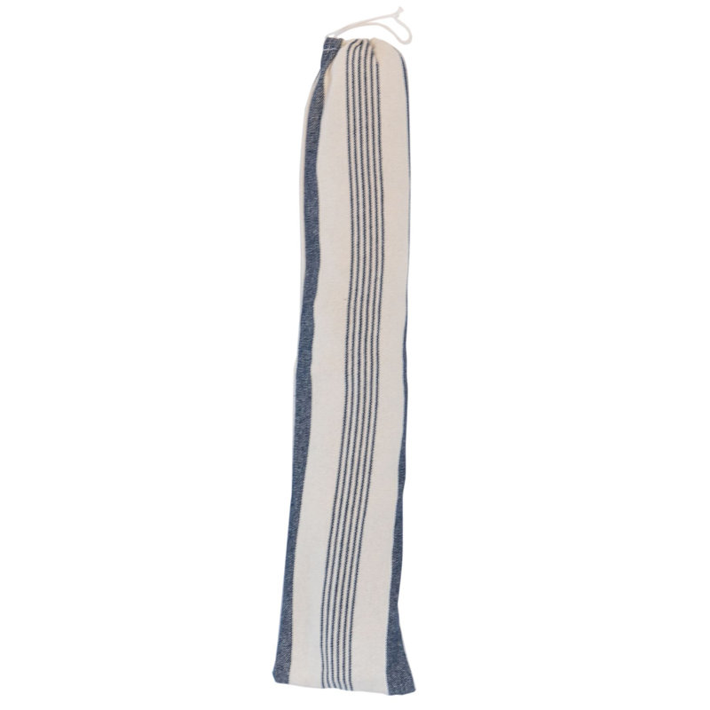 Harbour Housewares - Garden Hammock with Spreader Bars Stripe, Navy/Grey