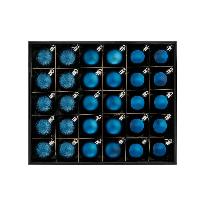 6.99cm Solid Colour Plastic / Acrylic Bauble, Navy Blue