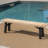 Weather- Wood Bench With Lovely Slat Design And Durability Gorgeous Panels