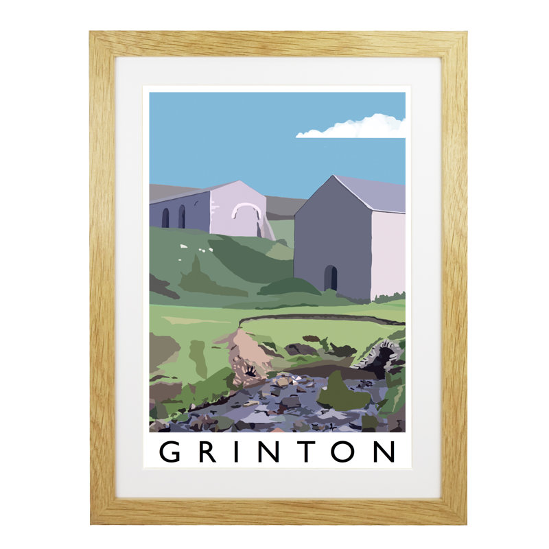 Grinton by Richard O'Neil - Print, Oak Wood Frame, 54 cm H x 44 cm W x 2.2 cm D