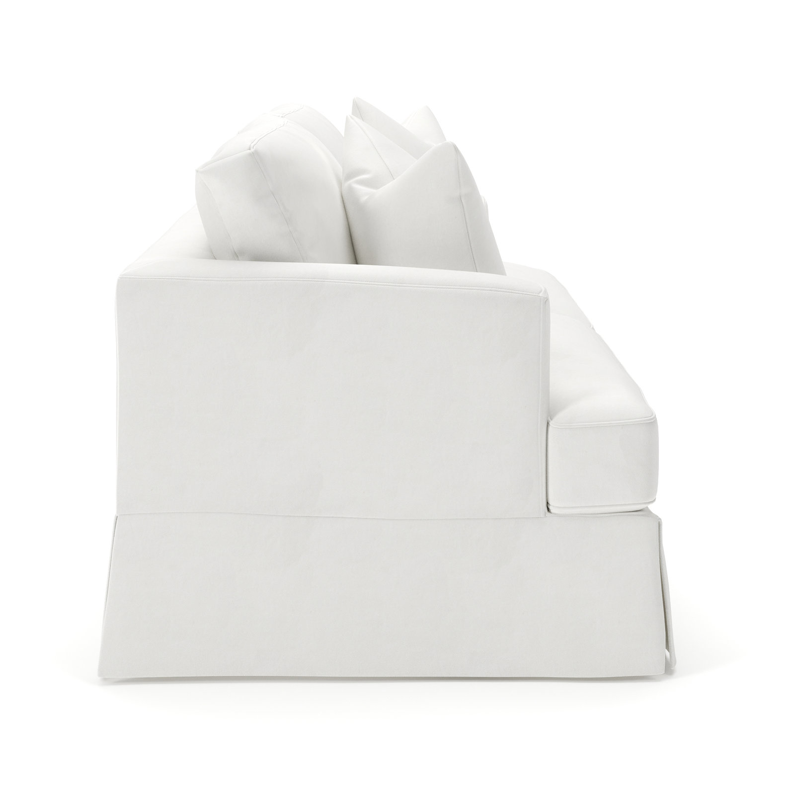 Lucia 92.5'' Upholstered Sofa, Classic Bleach White Twill