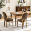 Chaise de salle à manger de style français avec garniture cloutée