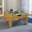 2in1 Wooden Activity Table with Building Brick and Train Set-15425799