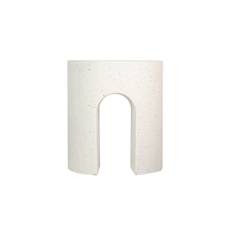 Pedestal End Table, Cream