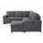 U2660 Grey Sectional W/pull Out Sofa Bed