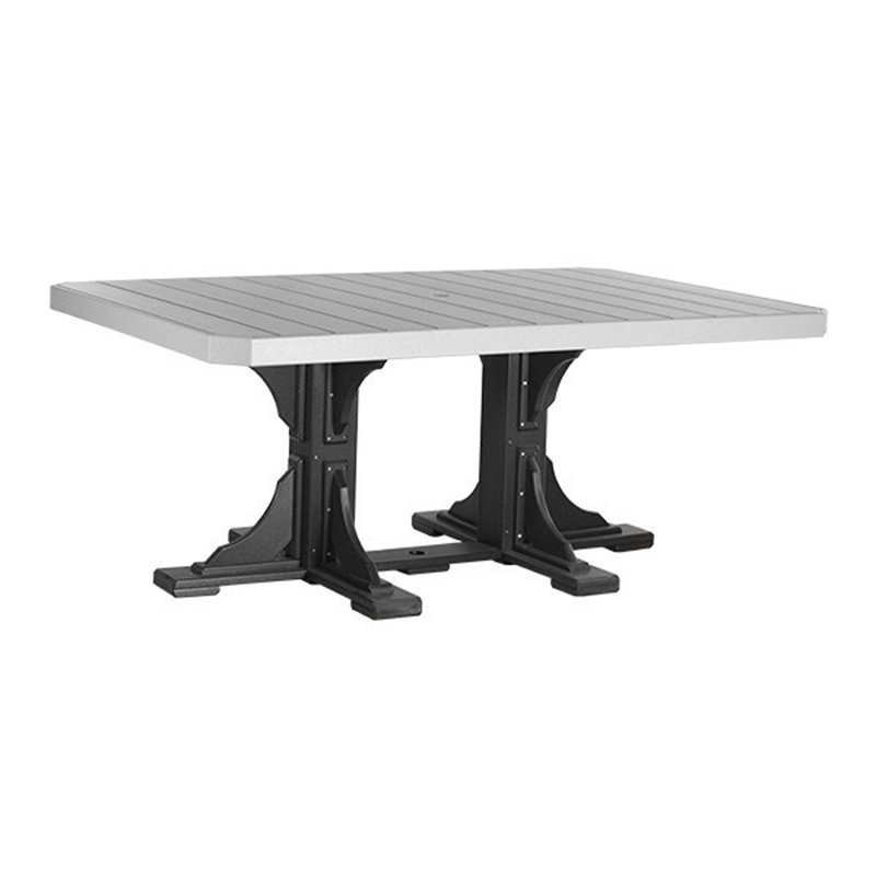Table rectangulaire Cuesta, Noir, H 42 po x l 74 po x P 48 po, Gris colombe