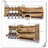 Wine Rack Wall Mounted Wood Shelf with Bottle Stemware Holder Storage Rack with 4-Bottle Dispenser