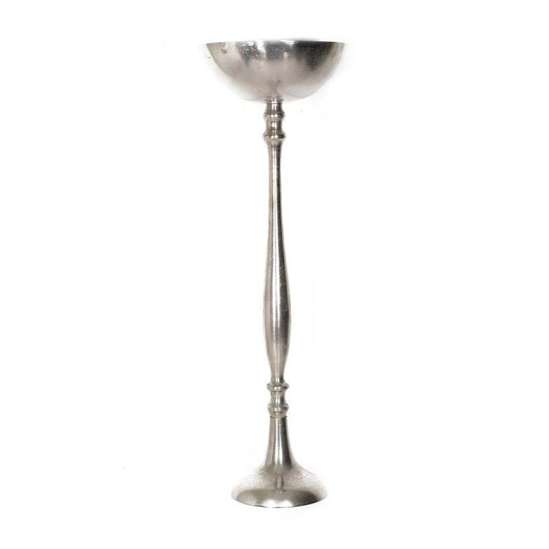 Vase de plancher en aluminium Shehan, Nickel
