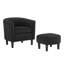 Chaise rembourrée avec repose-pieds-1810979925