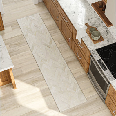 Tapis crème fait à la main Marsha