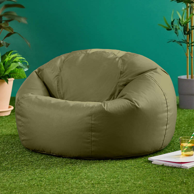 Kingston Water-Resistant Classic Bean Bag, Green, 50cm H x 85cm W x 85cm D