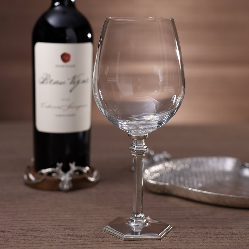 Fralick Red Wine Glass on Pewter Stem