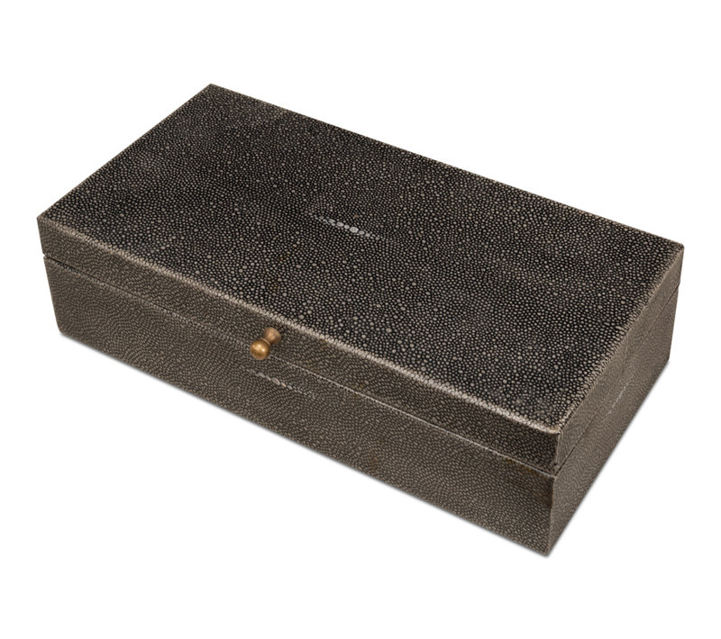 Gatsburg Handmade Decorative Box, Gray