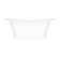 Toulouse 71-1/8" x 31-1/2" Freestanding Soaking Bathtub in Volcanic Limestone with No Overflow Hole