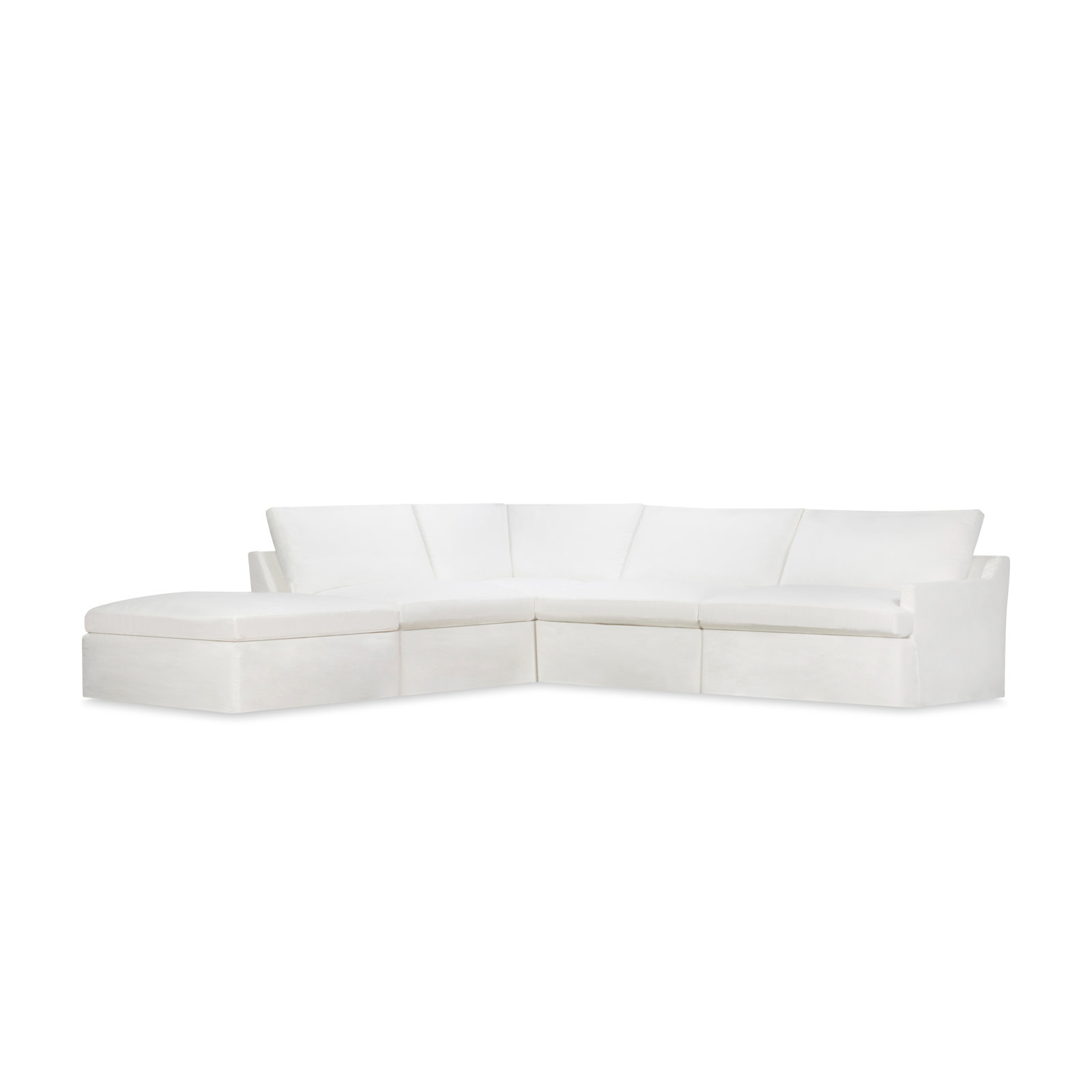 Wrenley Sectional, Nomad Snow Crypton® Chenille, Left Hand Facing