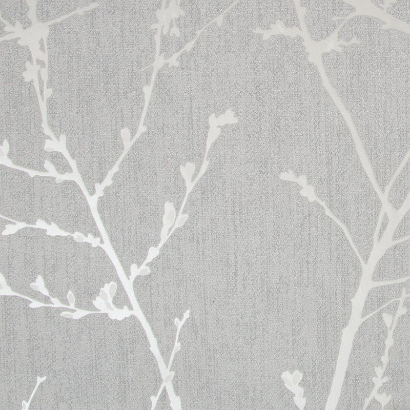 Innocence Floral Wallpaper Roll, Gray