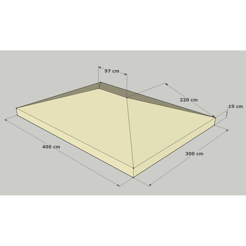 Seabreeze Dakota Fields Plastic Replacement Canopy for Gazebo, Terra