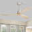 Sofucor Kemp 52" 3-Solid Wood Blade Classic Ceiling Fan with Remote Control and No Lights, Nickel&Beige-91715621