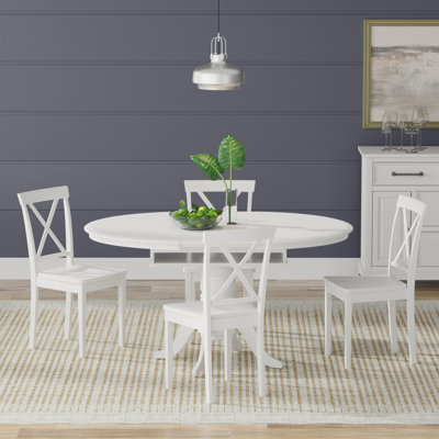 Dawel Solid Wood Top Pedestal Dining Set
