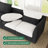 Tremee L-shaped Modular Sleeper Sofa Upholstered Sectional Sofa Couch Dark Grey-122503854