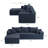 2 - Piece No Assembly Required Upholstered Sectional, Free Combination Cloud Sofa with L-Shape Chaise-313821471