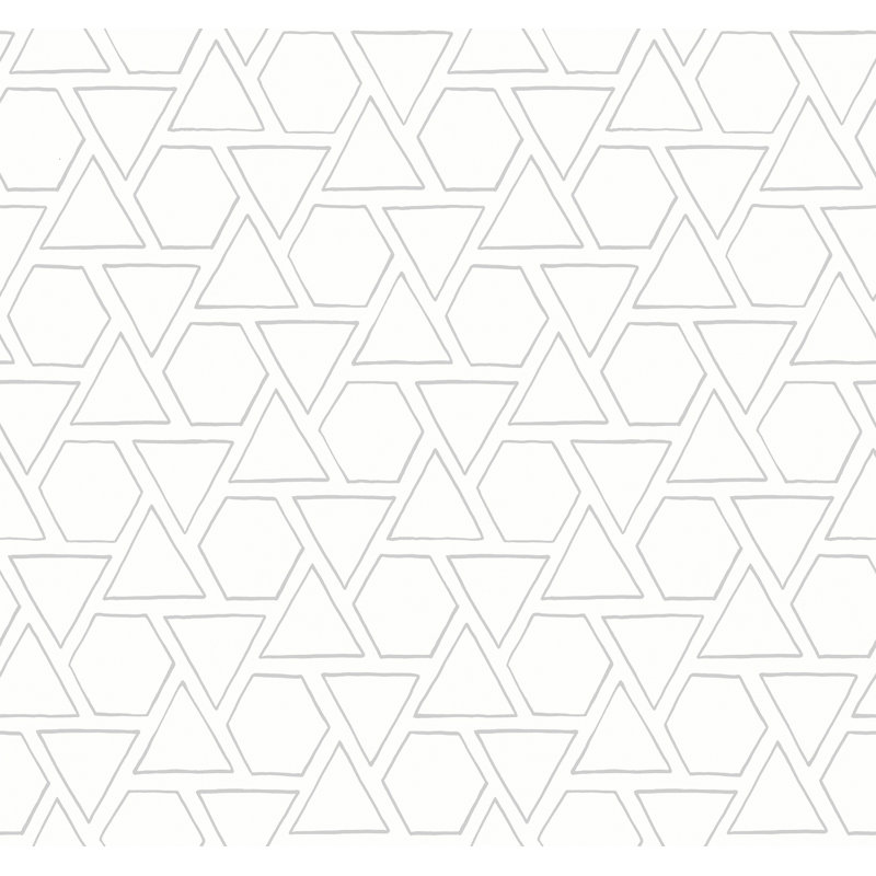 Rouleau de papier peint l 27 pi x p 27 po shapes Alfonzo, Gris rêveur