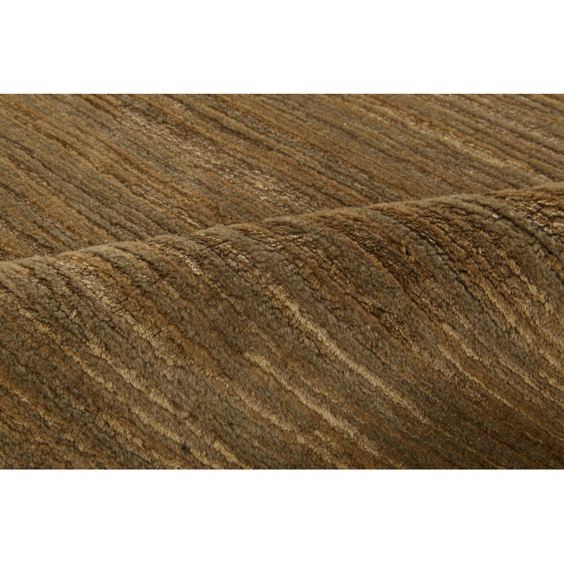 Tapis beige / brun moderne à motif de groupe M 8 pi x 8 pi 1 po