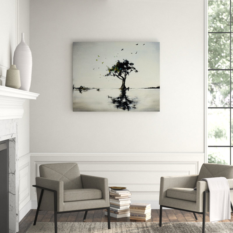 Reflective Pools II Painting by Sydney Edmunds, 40" H x 50" W, Outdoor