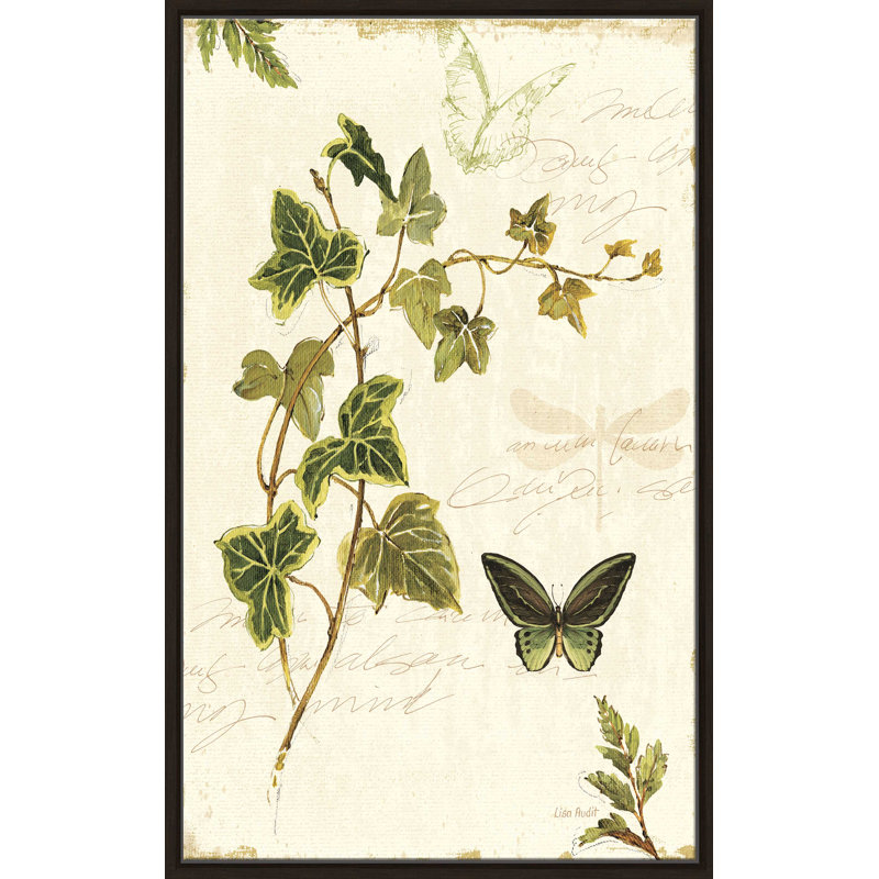 Ivies and Ferns IV Crop - peinture, L 27,5 po x H 43,5 po, Encadrement brun