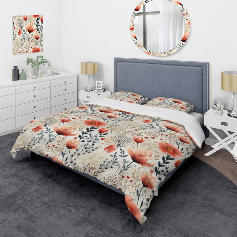 Literie à feuillage neutre, Housse de couette pour très grand lit et 2 très