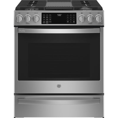 30" 5.6 cu. ft. Smart Slide-in Gas with Griddle