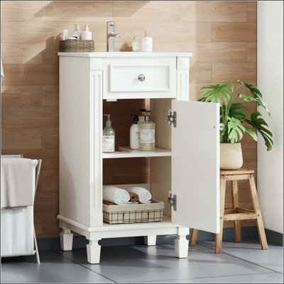18-Inch French-Style Bathroom Vanity for Small Spaces