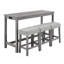 Ensemble de table de bar 4 pièces avec prise électrique, ensemble table et chaises de style industriel pour salon, salle à manger et salle de jeux-1892247164