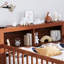 Lit simple avec rangement pour tête de lit et garde-corps sécurisés, qualité noyer-3961795