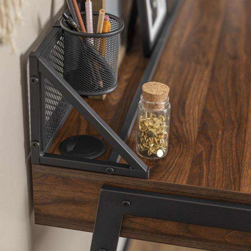 Dostal 43" Writing Desk, Dark Walnut