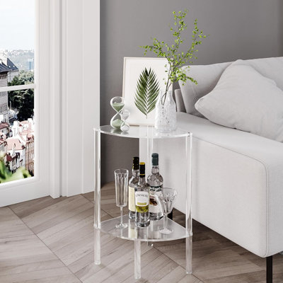 Table de bout triangulaire en acrylique Modern Modern
