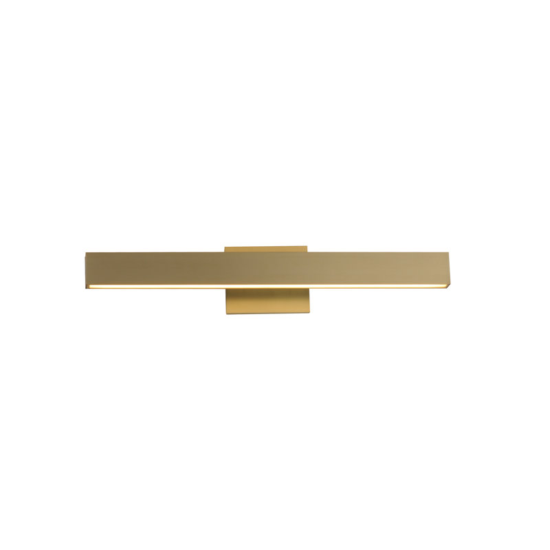 Alumilux Sideline - Bath Vanity-Bath Vanity, 4.75" H x 24" W x 3" D, Satin Brass