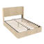 Grand lit plateforme avec rangement surélevé en bois avec système de levage hydraulique et sans sommier, idéal pour les chambres élégantes et peu encombrantes (sans matelas)